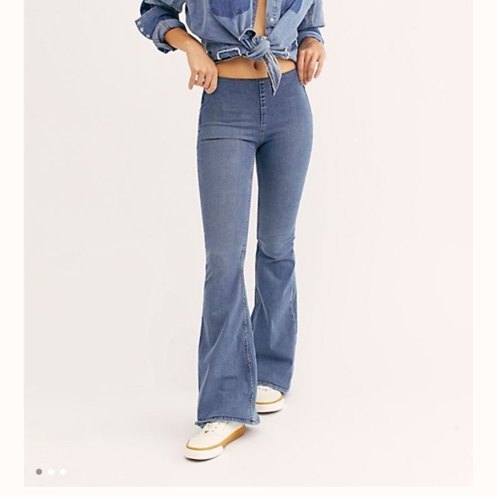 Free People Penny Pull On Flare Jeans